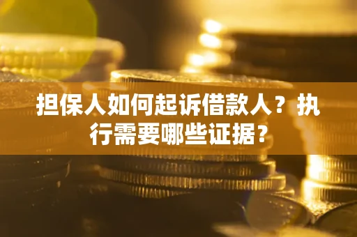 济南担保人如何起诉借款人？执行需要哪些证据？