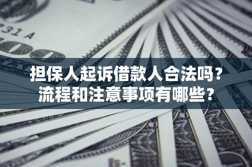 济南担保人起诉借款人合法吗？流程和注意事项有哪些？