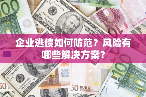 济南企业逃债如何防范？风险有哪些解决方案？