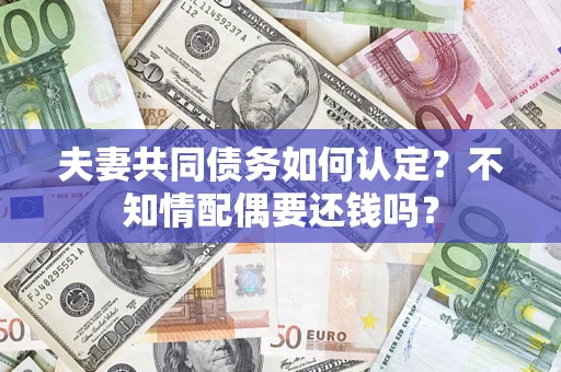 济南夫妻共同债务如何认定？不知情配偶要还钱吗？