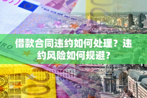 济南借款合同违约如何处理？违约风险如何规避？