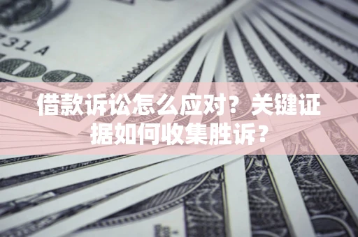济南借款诉讼怎么应对？关键证据如何收集胜诉？
